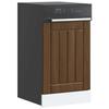 Dishwasher Panel Lucca Brown Oak Effect Wood Material