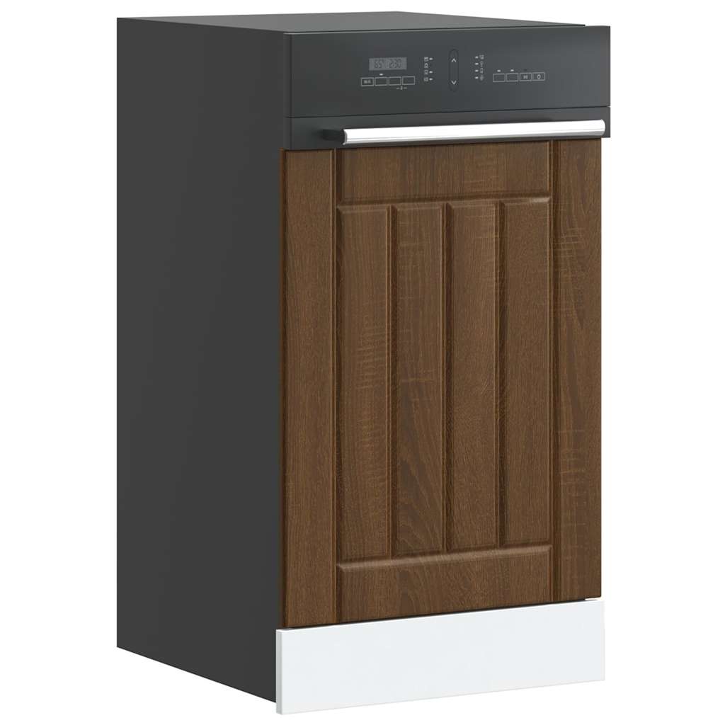 Dishwasher Panel Lucca Brown Oak Effect Wood Material