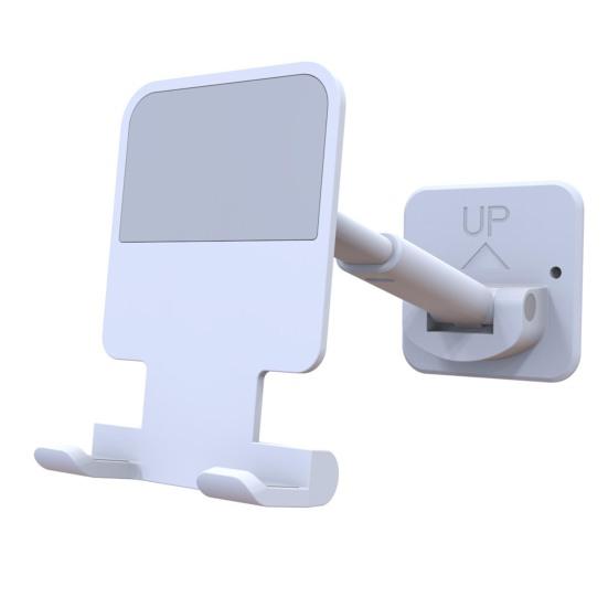 

Держатель для мобильного телефона, регулируемая по высоте, настенный, с вращением на 90 градусов, устойчивый к встряхиванию, универсальный кронштейн для мобильного телефона, телефон белый