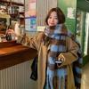 Korean Imitation Cashmere Plaid Scarf for Women - Thick, Warm, Versatile Autumn/Winter Fashion
