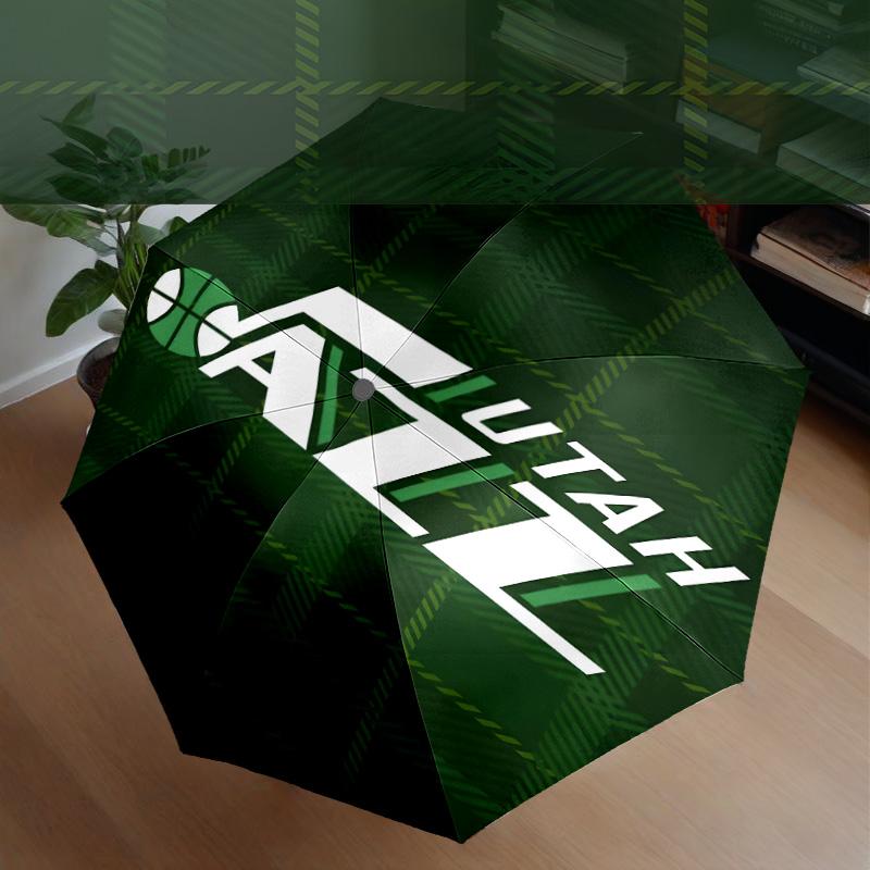 Jazz Basketball Team Umbrella 8-Frame for Travel, Camping, Casual Lightweight Portable Umbrella, Essential for Every Family Holidays Gift