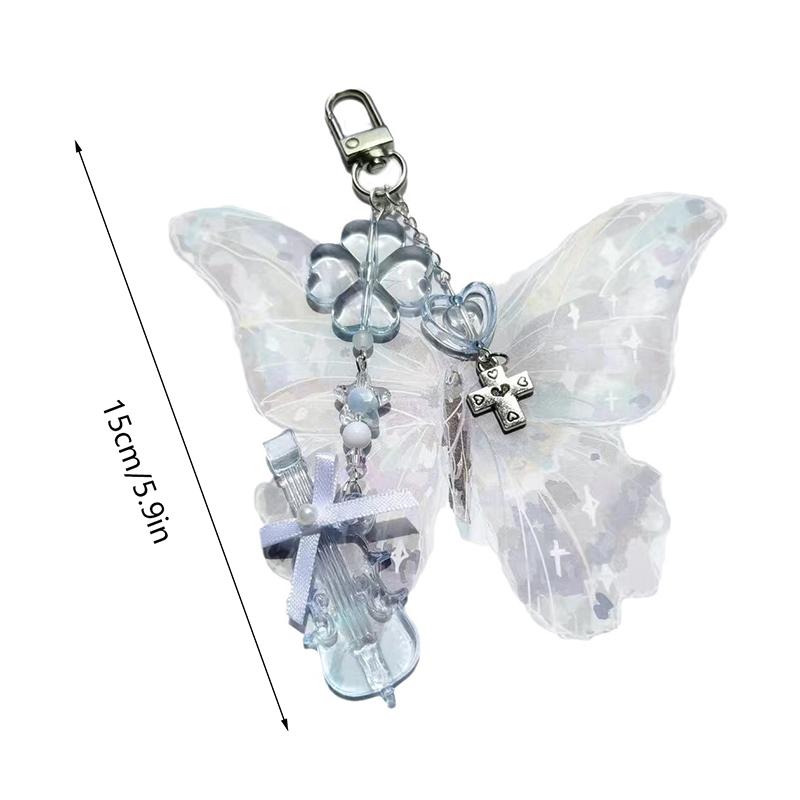 

1 шт. Брелок с бантом, сердечком и бусинами для кошелька, подвеска, брелок с бантом, подвеска для рюкзака