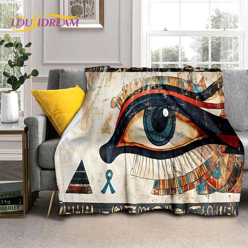 3D Ancient Egypt Hieroglyphic Mythology Wall Painting 2025 New Blanket,Soft Throw Blanket for Home Bedroom Bed Sofa Cover Child