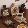 Heat Resistant Wooden Flower Tile Coaster Japanese Style Casserole Mat  Household