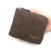 Schoolbag New Men's Wallet Fashion Large Capacity Pu Matte Men's Zipper Wallet Short Wallet Wallet Wallet Directly from the Manufacturer