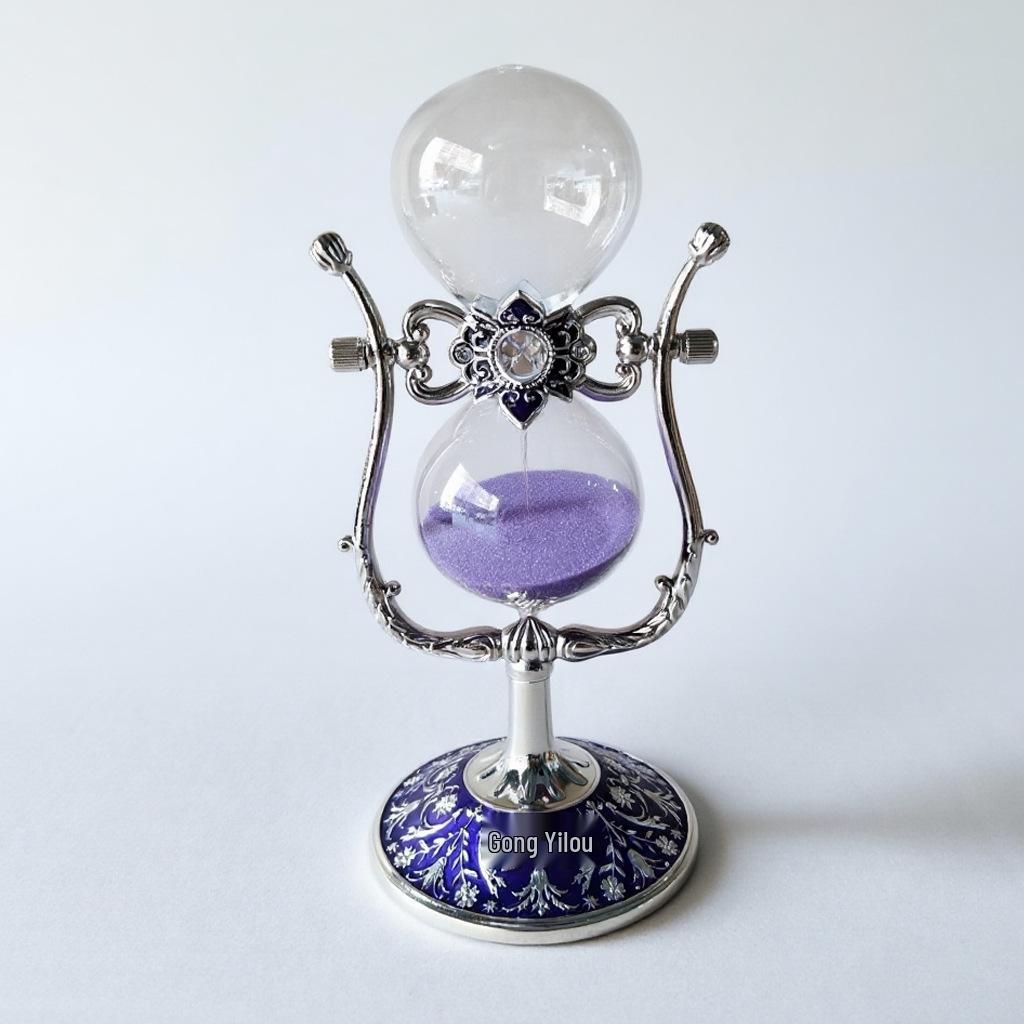 

Silent Hourglass Timer for Study and Office Desk Decor Small 15 minutes