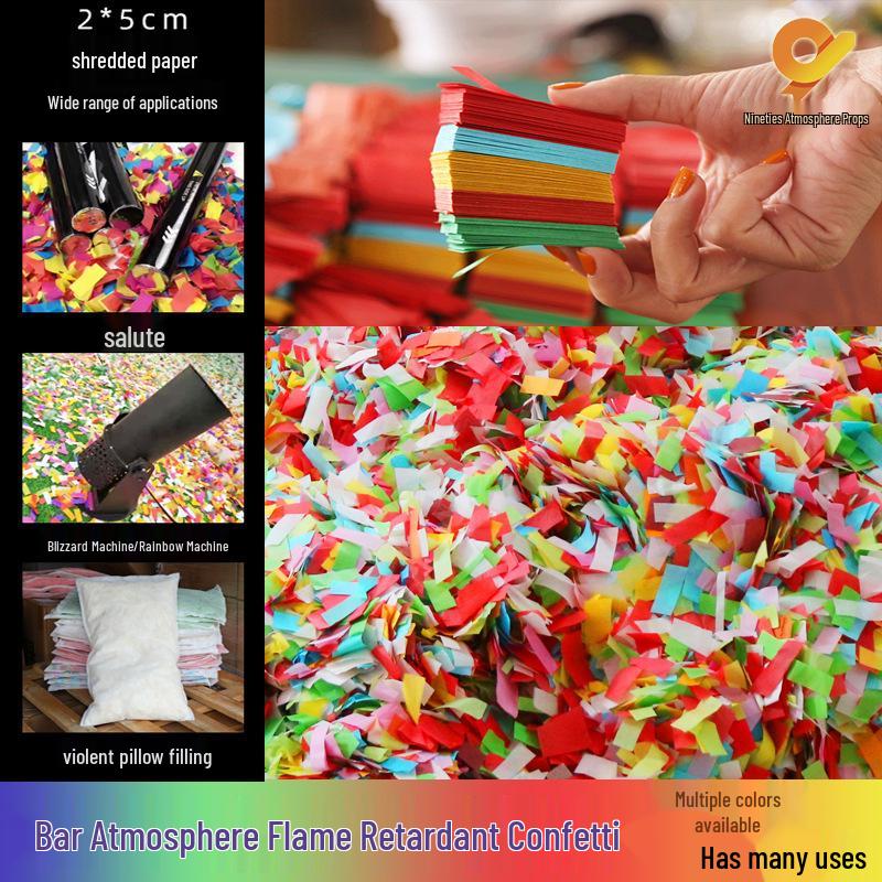 Flame Retardant Colored Shredded Paper for Pillow Filling or Decorative Use