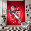 Wandbehang Cristiano Ronaldo Kunst Hängendes Tuch Dekorative Hintergrundabdeckung zur Raumdekoration