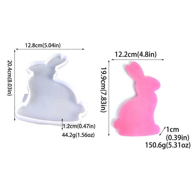 Stampo in Silicone Coniglio di Pasqua Stampo in Resina Decorazione da Parete Fatto a Mano Fai da Te Creazione di Gioielli Stampo in Resina Epossidica Decorazione per la Casa