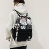 Schoolbag Japanese Graffiti Large Capacity Schoolbag Male Ins Trendy Cool Junior High School High School College Student Campus Travel Backpack 