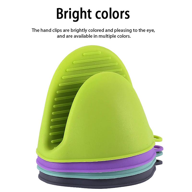 Guantes de silicona resistentes al calor con pinzas aislantes, antiadherentes, antideslizantes, para ollas y ollas, para cocinar y hornear.