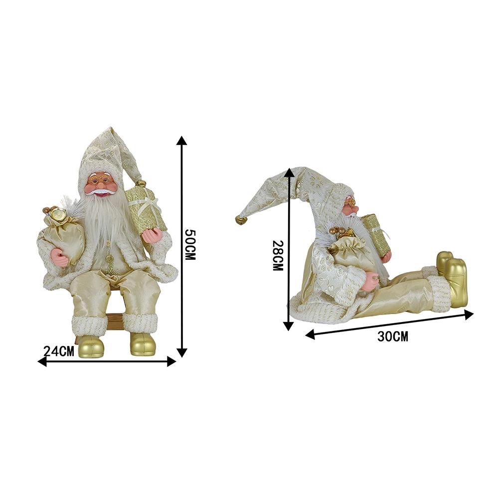 50cm Sitting Santa Clauses Decoration Fashionable Vivid Christmas Handiworks Artwaresfor Office Home Decoration