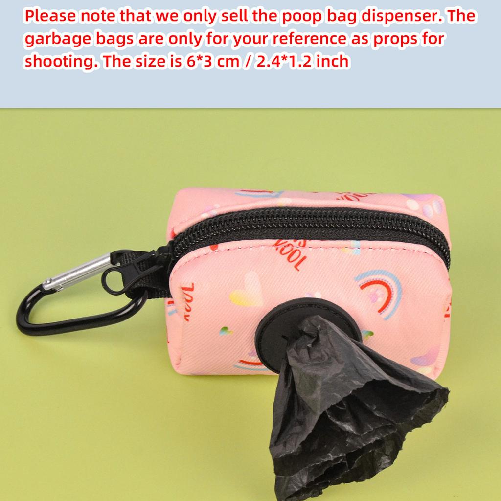 Convenient Pet Poop Bags Holder Fashion Print Zippered Dog Poop Bag Holder for Outdoor Pet Walking Running Clean Supply