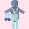 Purple Dopamine Autumn Romper: Trendy Baby Outfit
