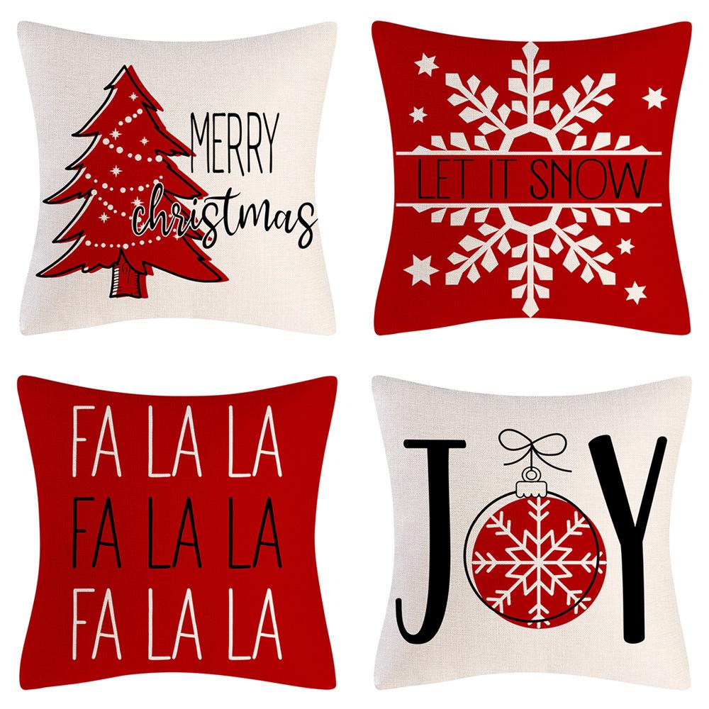 Christmas Pillowcase Combination Multi-patterned Cushion Party Festive Sofa Living Room Pillowcase Pillowcase