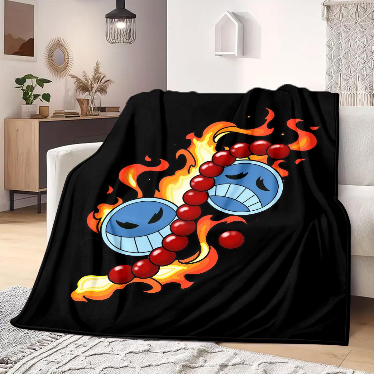 

ONE PIECE Print Blanket Warm Comfortable Flannel Blanket Suitable for Bedrooms,Sofas, Beds,Chairs,Travel -QIAO84 75x90cm