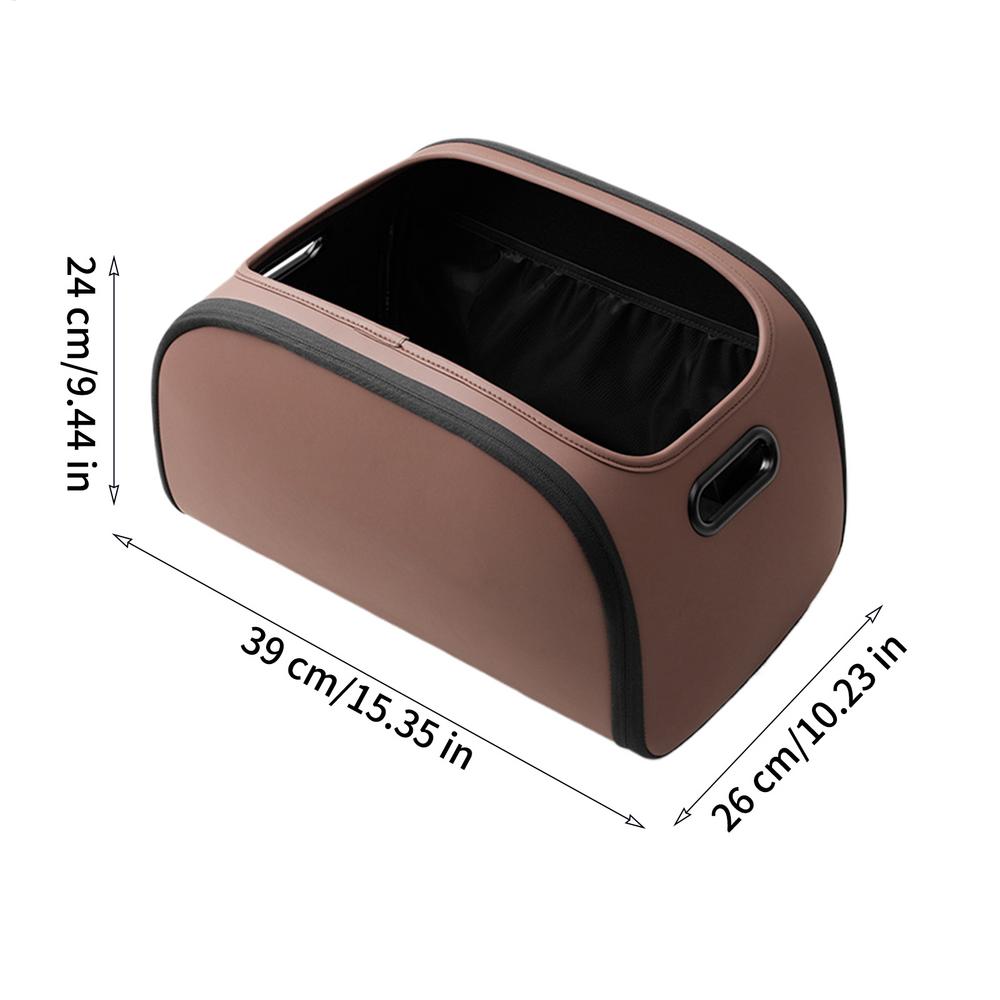 

Car Trunk Organizer Large Capacity Built-in Pocket Car Organizer Trunk Storage Box For Truck SUV RV Sedan Auto Interior Grocery коричневий