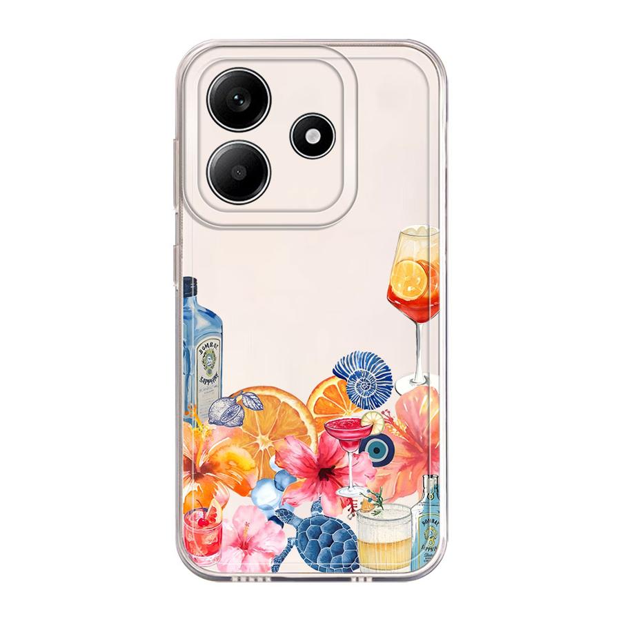 Case for Xiaomi Redmi Note 14 Pro Plus 14C 11 9 10 Note 13 10S 11S A4 12 13C 12S Soft Phone Cover Fruit Flowers