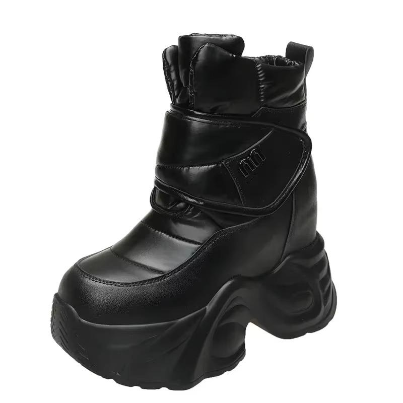 Fashion 13CM Winter Women's Down Snow Boots Keep Warm Chunky Short Boots 2025 Outdoor Plush Mid-calf Shoes Platform Anti-skid Sneakers