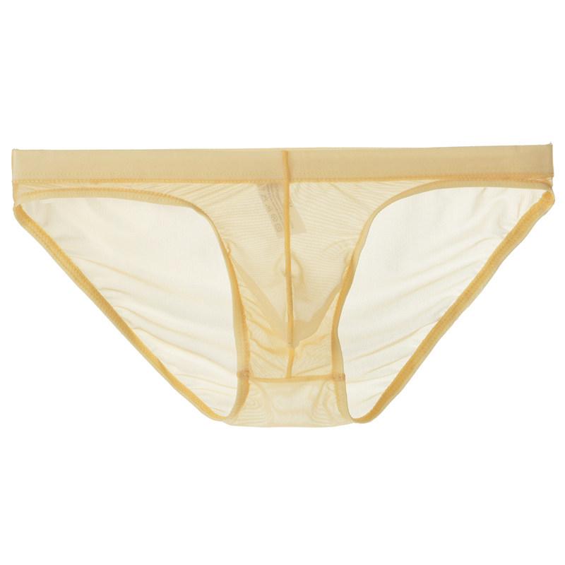 Youye Men's Transparent Mesh Triangle Briefs - Sexy, Breathable, Close-Fitting Underwear for Young Men