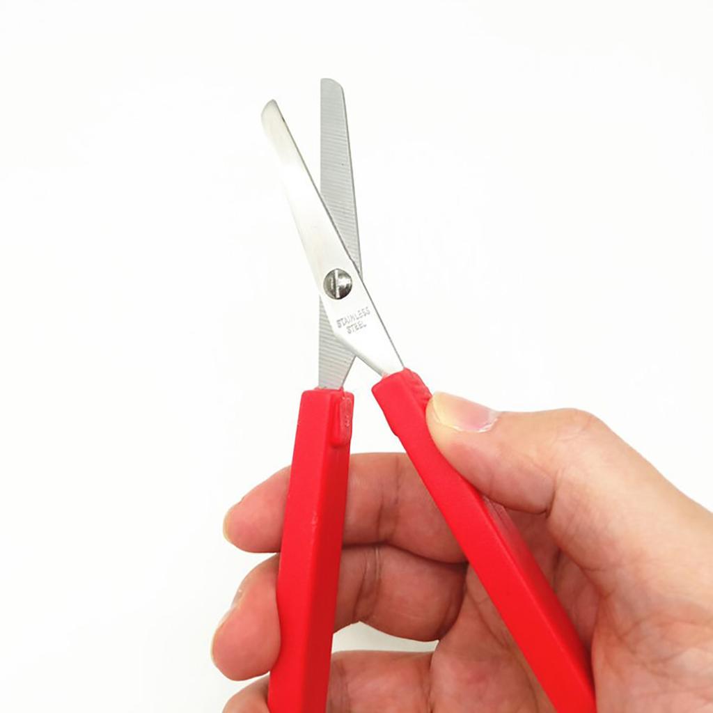 1Pcs Loop Scissors Colorful Grip Scissors Loop Handle Self-Opening Scissors Adaptive Cutting Scissors for Children Adults