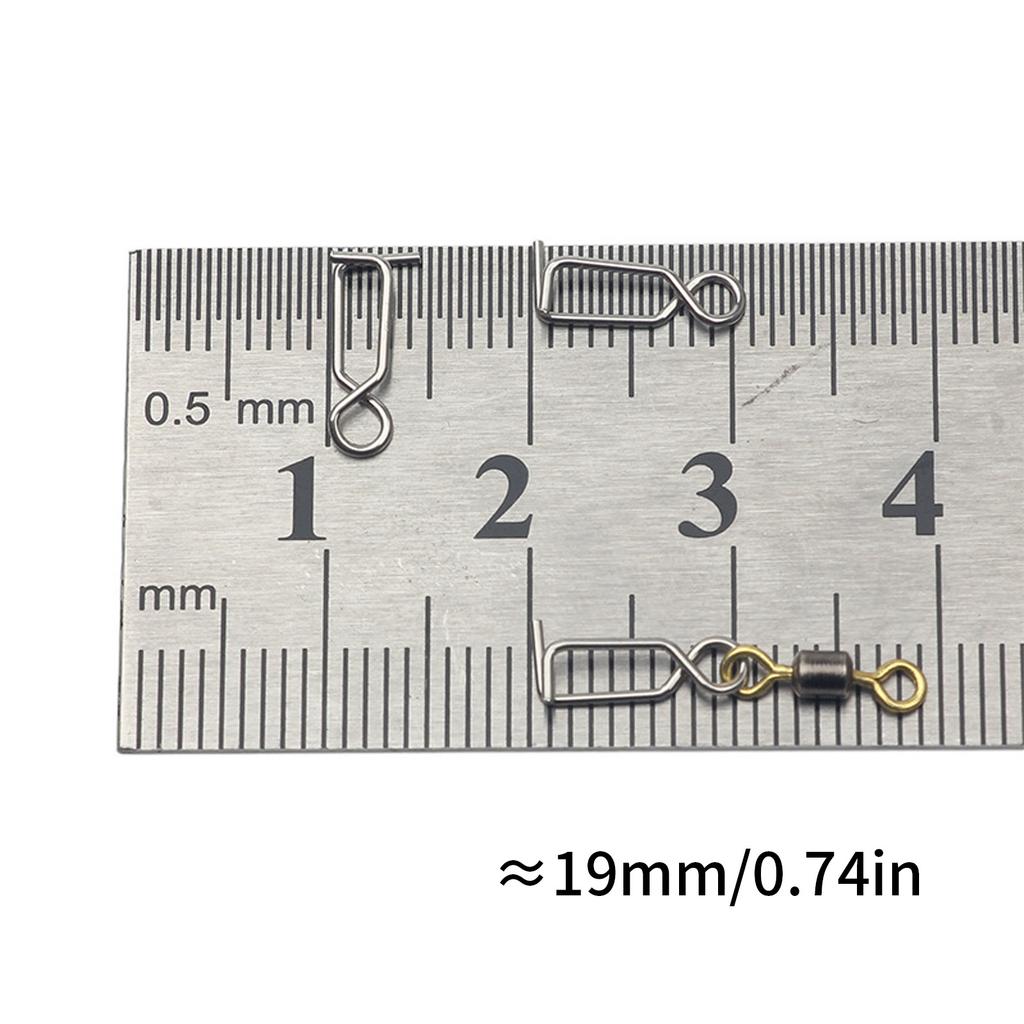 20pcs Fast Lock Clips Swivels Fishing Swivel Clips for Squid Jig Quick Change Clips Tackle Snap Connector Fishing Tool