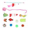 14 Stück Weihnachts-Katzenspielzeug Interaktiver Spaß Bunte Federn Plüschspielzeug Socken Weihnachten Themenbezogenes Kätzchen