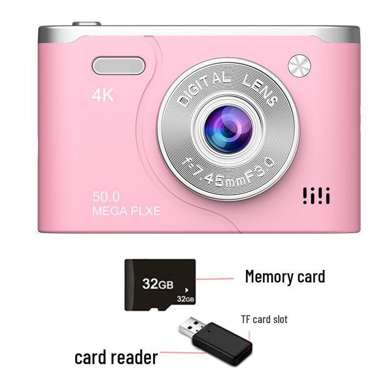 Retro-Style Mini Portable Dual-Camera Mirrorless SLR for Students and Beginners