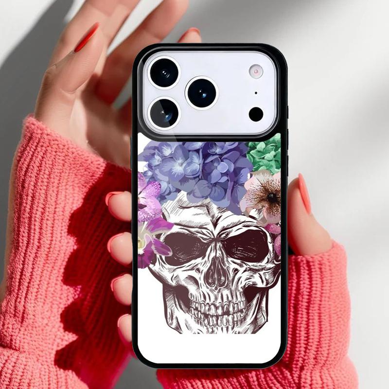 

Stripe Skull Phone Case for iPhone 17 Air 16e 15 14 13 Pro Max Back Cover for 12 11 Pro Coque iPhone 16 Plus