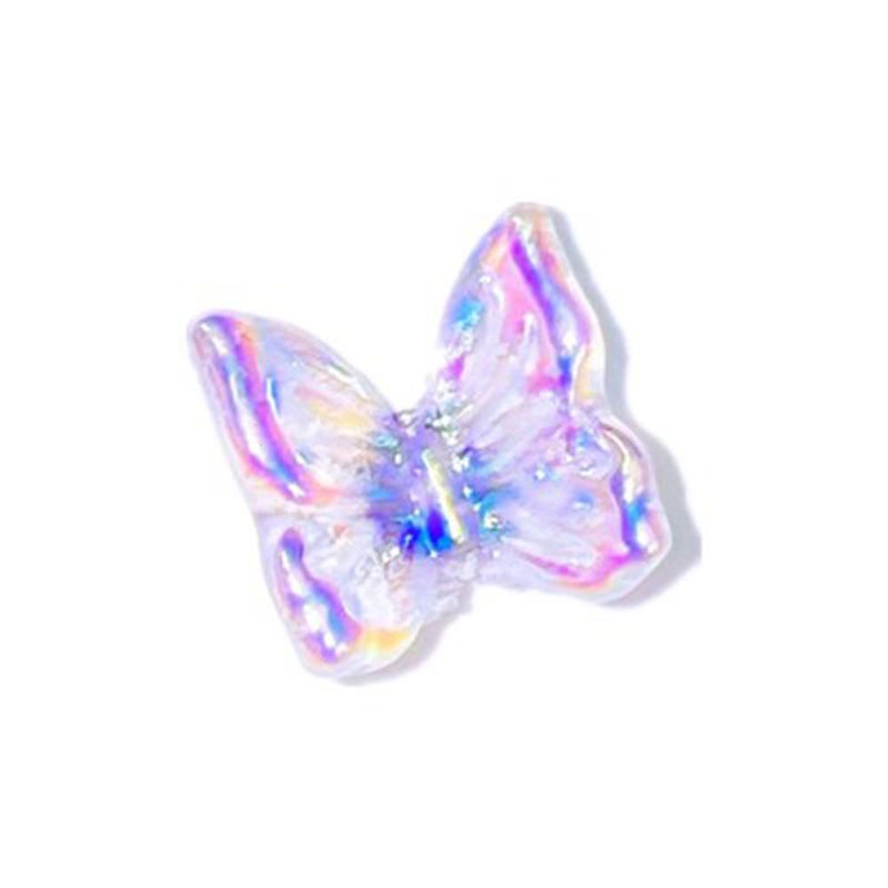 Geometric Transparent Women Titanium Steel Rainbow Stud Earrings Tragus Earrings Butterfly