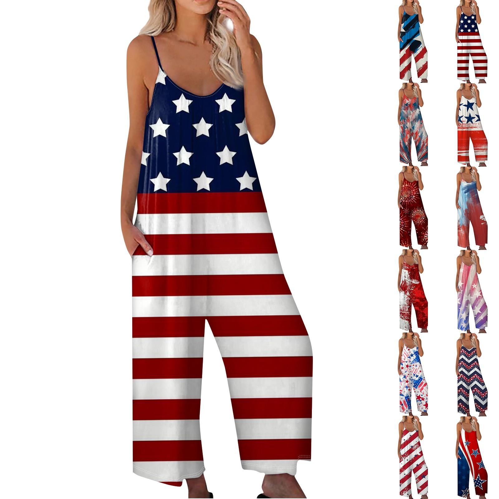 

Women s Printed Jumpsuit Casual Loose Adjustable Suspender Jumpsuit