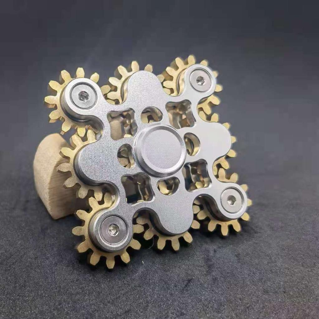 Design Zahnrad Fingerspitze Gyroskop Rotor Vollkupfer Fidget Neunzahn-Verbindung EDC Metalllegierung Rotor Fokussierung Dekompression Spielzeug