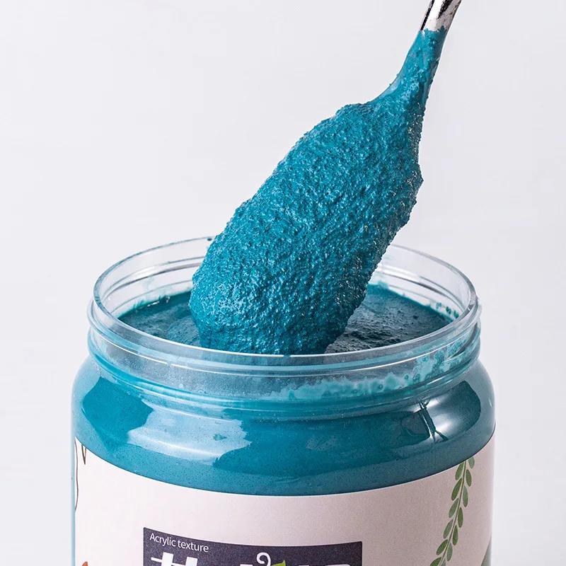 200ML Multicolor Quartz Sand Acrylic Pigment for Textured Painting Modeling Paste with Grainy Feeling for Painting Creation