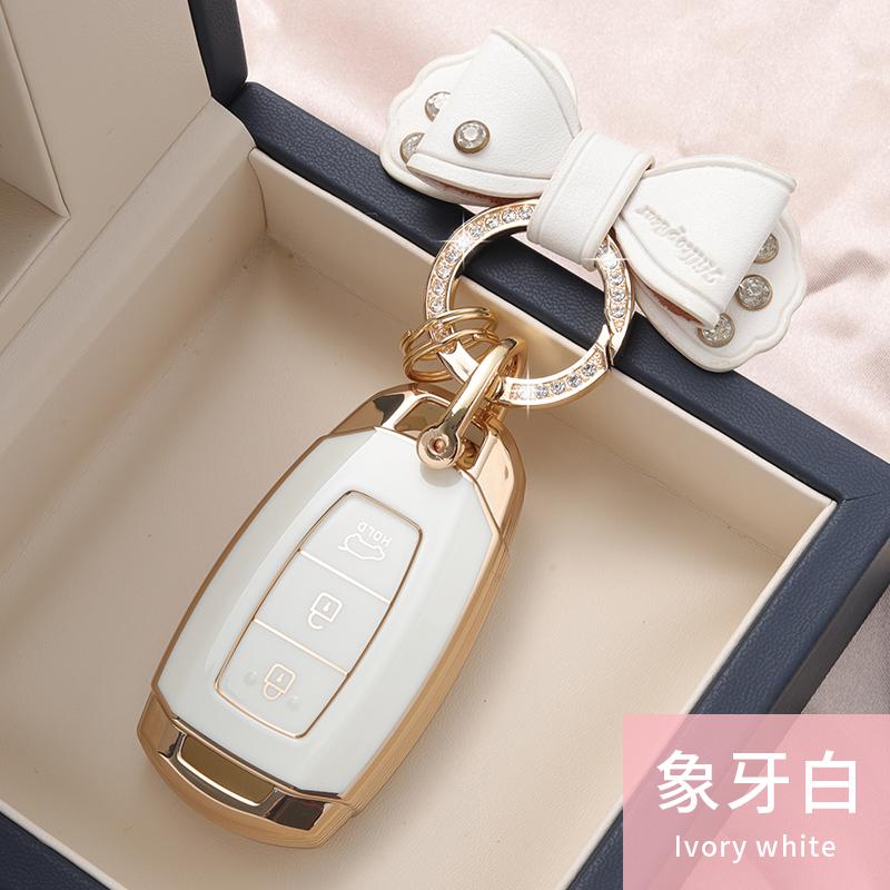 Styling Mouldings Car Remote Key Case Cover Protect Shell Bag For Hyundai I30 Ix35 KONA Encino Solaris Azera Grandeur Ig Accent