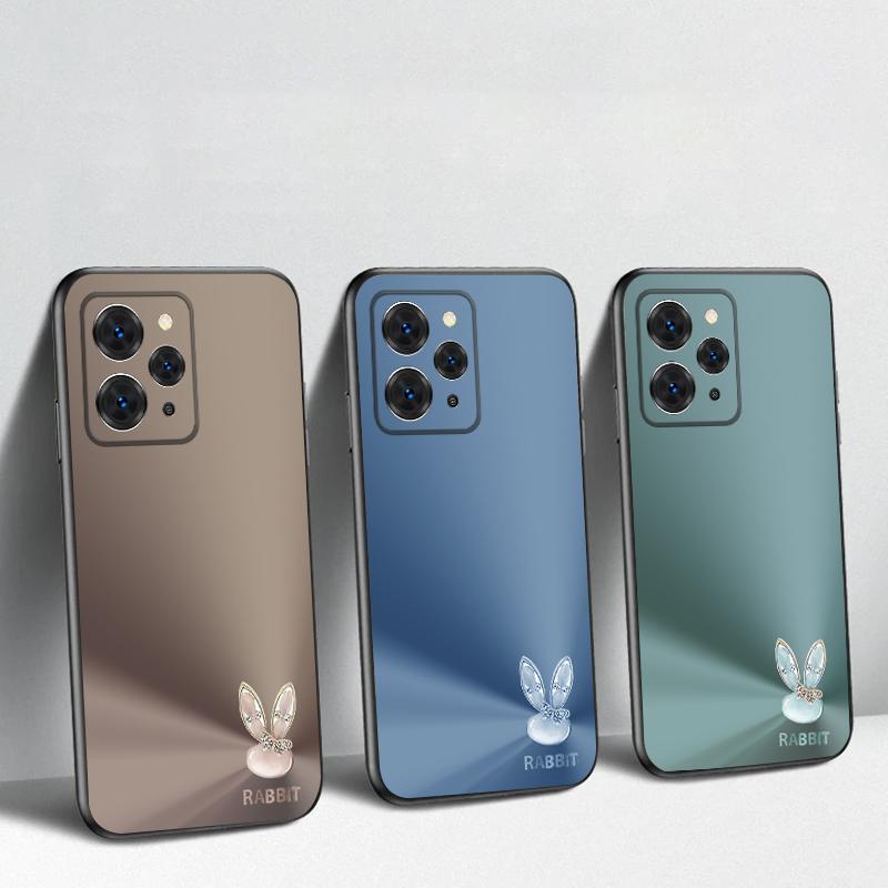 A Cute Light Blue Rabbit For Redmi Note 9 9S 10 11 12 12S 13 Pro+ Plus 5G India 14 Pro Global 14S 13C 14C TPU Soft Phone Case
