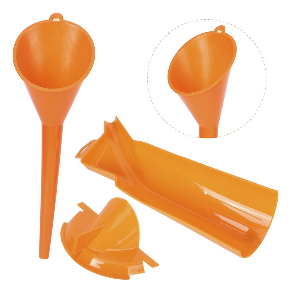 Motorcycle Drip Free Oil Filter Funnel Kit Set Practical Accessory(Orange )