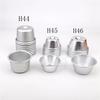 10pcs Concave Round Cup with Cavity Aluminium Cake Mould Steamed Mini Mousse Cheese Mold Egg Tart Holder DIY Baking Tools