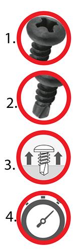 Kstex Flea Screws 3.5X9.5Mm Phosphated