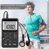 Portable Radio FM/AM Dual Band Stereo Digital Portable Mini Radio Receiver with LCD Display Rechargeable BatteryJAS