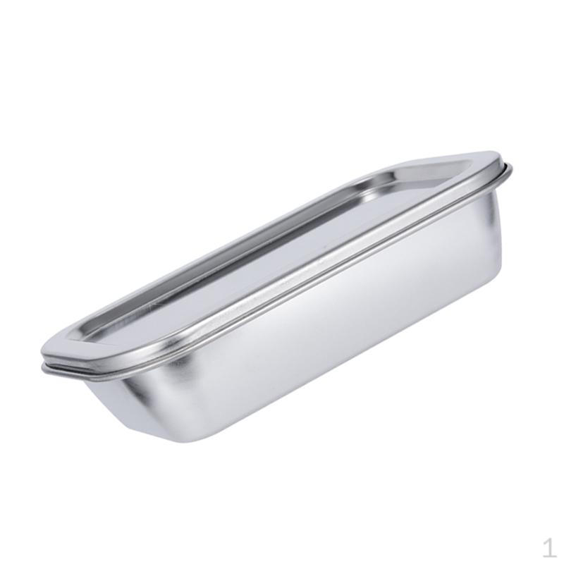 Crisper Lunch Container Case Stainless Storage Box Rectangle
