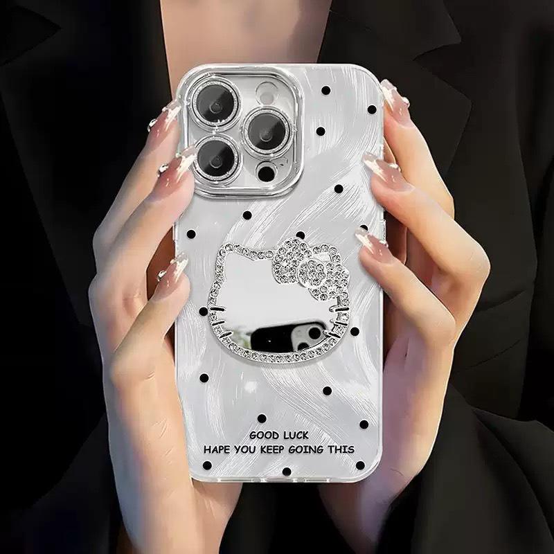 

Fine Hole Polka Dot Silver Mirror Phone Case for OPPO Reno15/Find X9/A6/K12X Realme V60