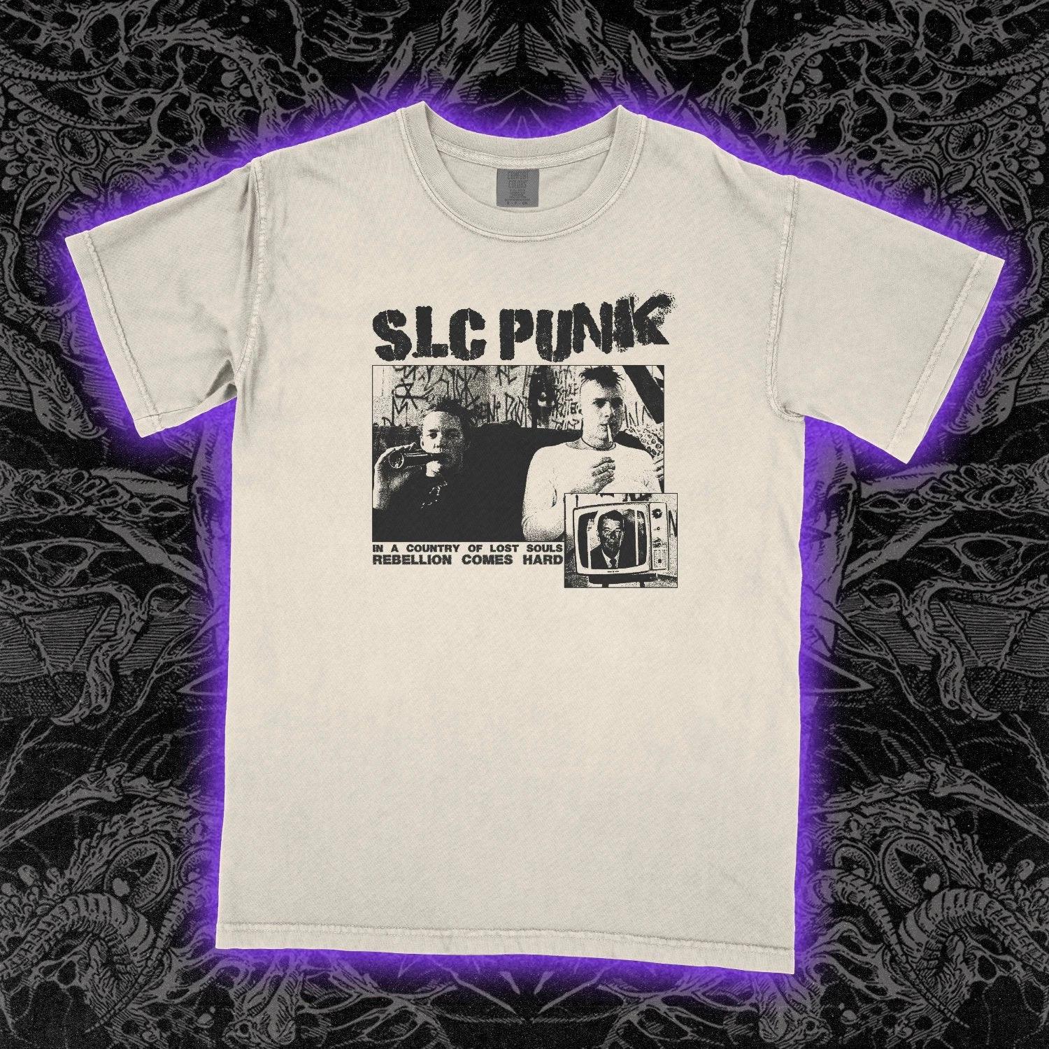 

SLC Punk Tshirt classic movie design 90s punk rock alternative style unisex pure cotton streetwear top for couples harajuku S
