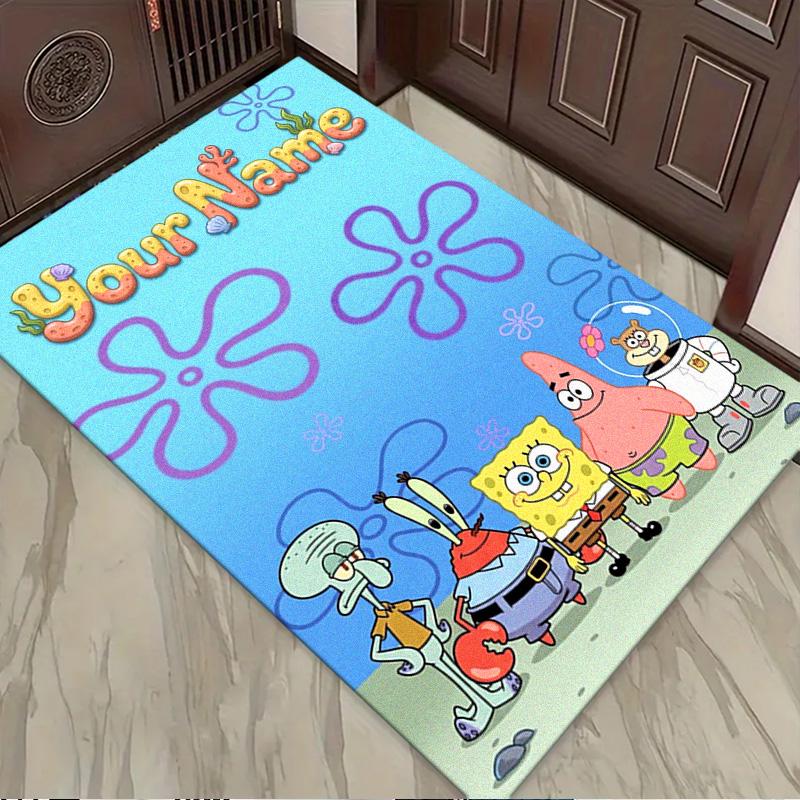 Name Custom Cartoon Spongebob Carpet Rug for Living Room Bedroom Home Sofa Decoration,Kids play Non-slip Floor Mat