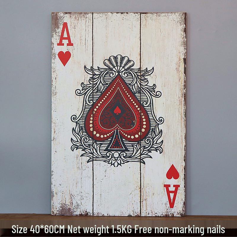 Vintage Playing Cards Wall Art for Bar, Cafe, or Living Room Decor