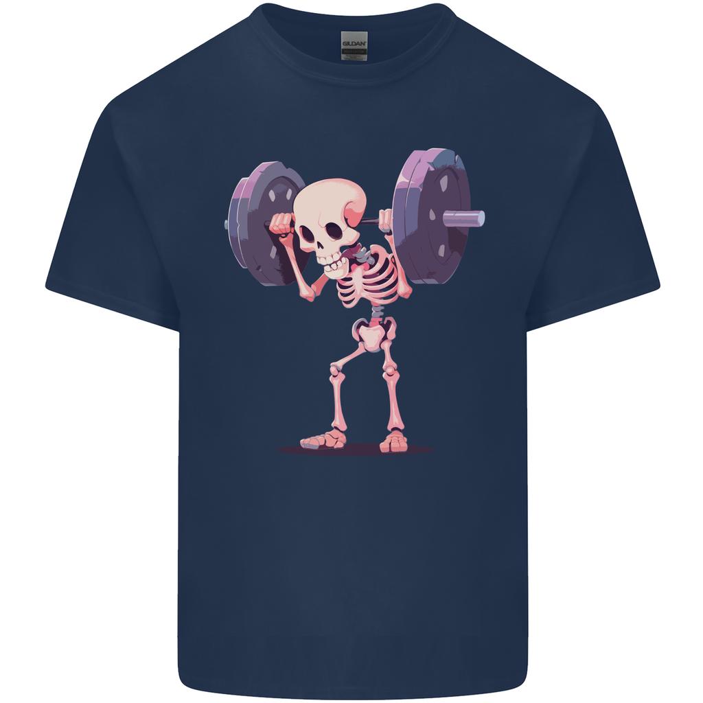 Gym Skeleton Bodybuilding Training Top Unisexs Light Cotton TShirt