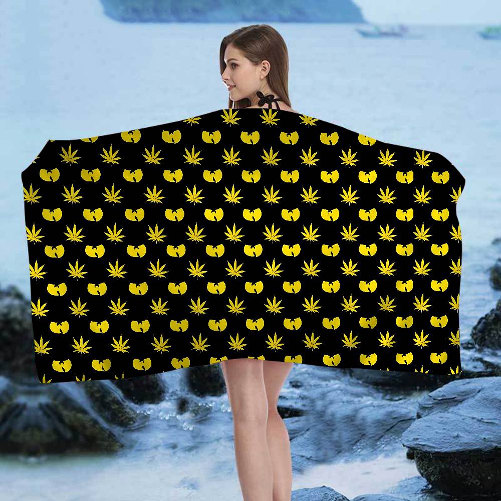 WU-T--TANG CLAN Microfiber Blanket Quick Drying Beach Towels Oversized Printing Super Absorbent Pool Towel Blanket