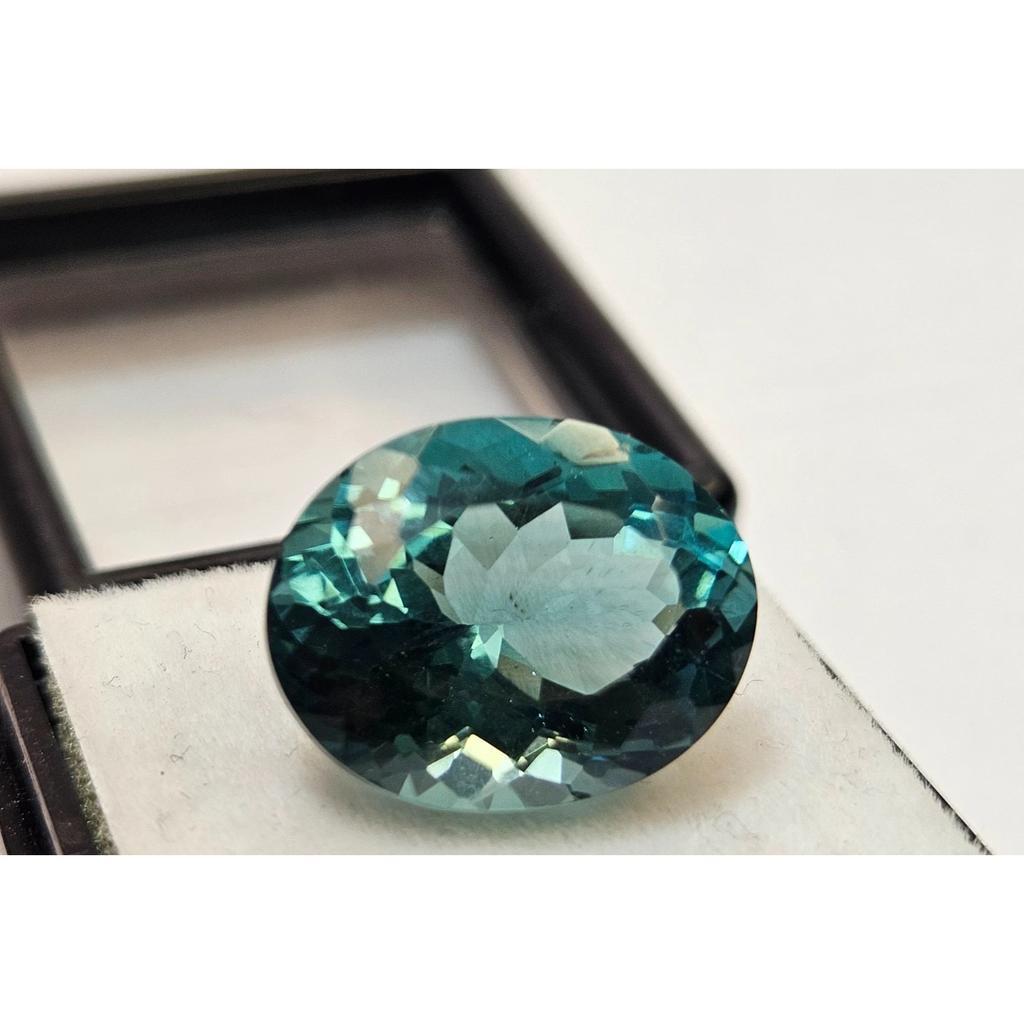 Stunning Teal Blue Tourmaline Making Oval Cut 9-10 Ct Loose Gemstone