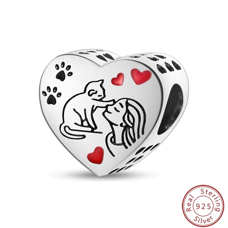 Cute Cat And Dog Series Copper Moon Butterfly Paw Print Charms 3Mm Diy Fine Jewelry Gifts Making