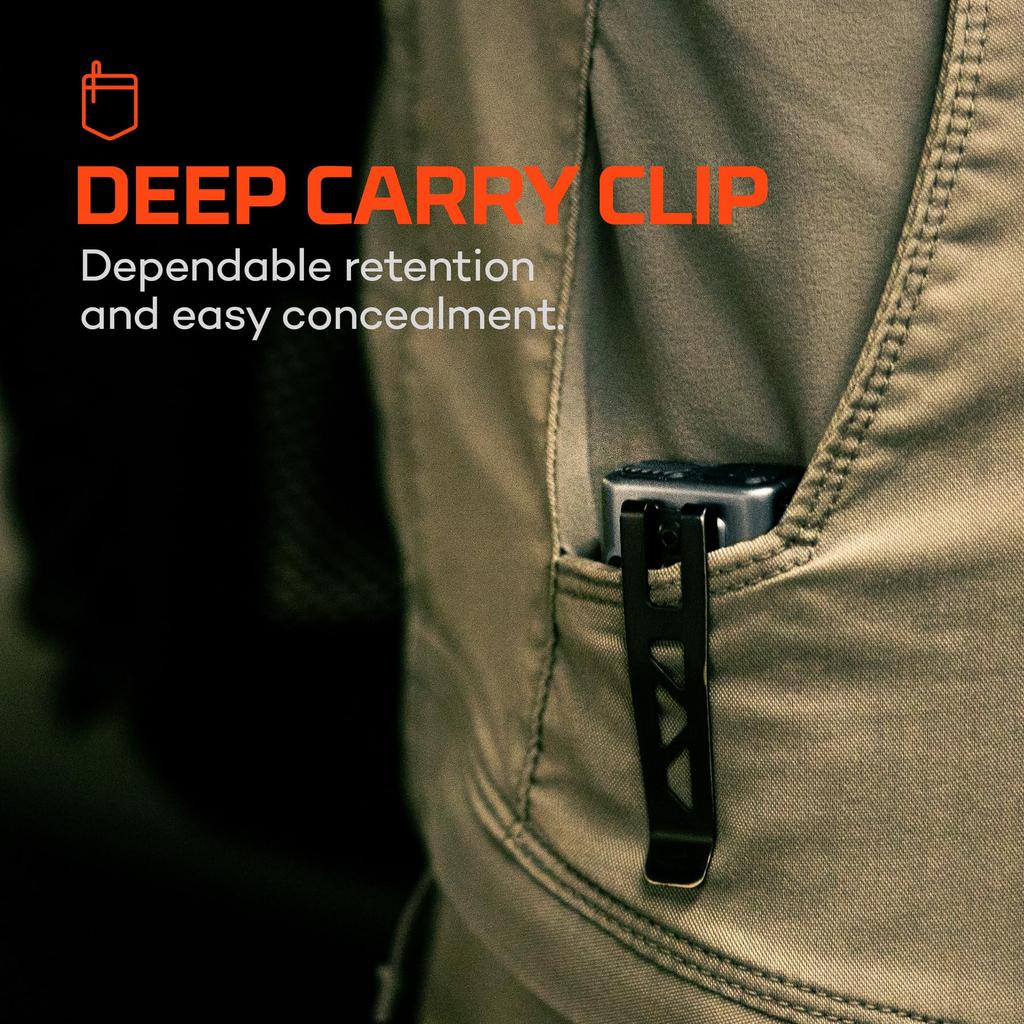 NEBO LED Flashlight Compact Square Pocket Light EDGE 2K NEB-POC-0014-G