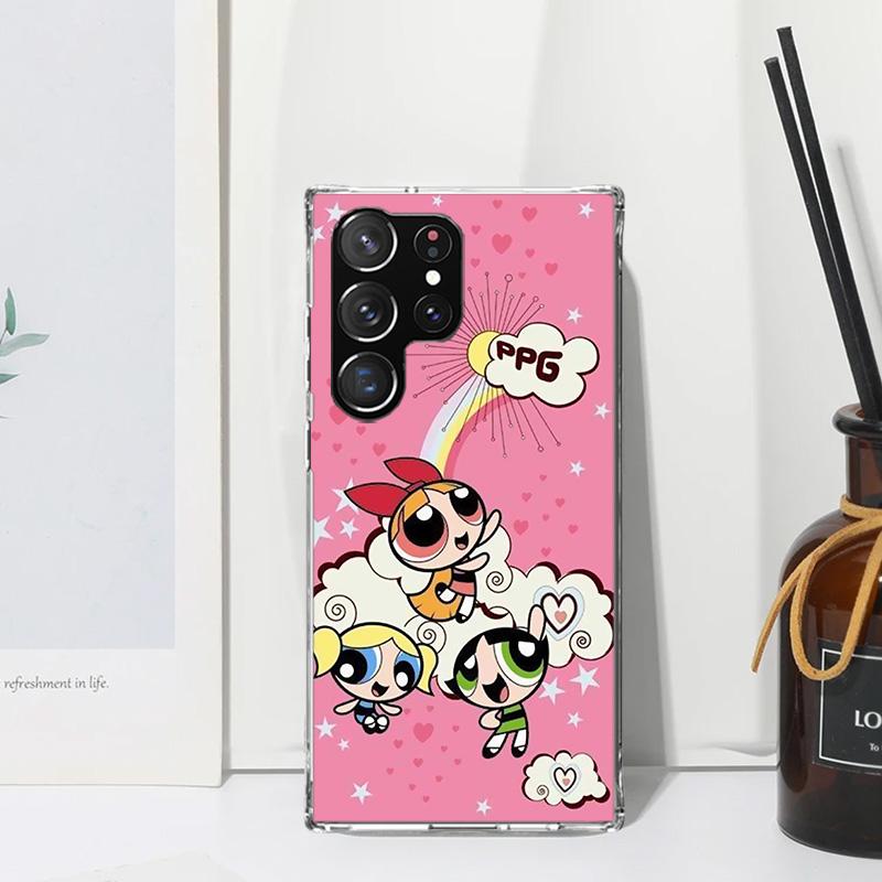 Cartoon P-Powerpuff-Girls Phone Case For Samsung Galaxy S26 S25 Edge S24 FE S23 S22 Ultra S21 Plus S20 + Art Fundas Back Cover G
